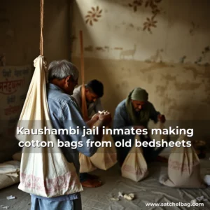 Read more about the article Kaushambi jail inmates making cotton bags from old bedsheets