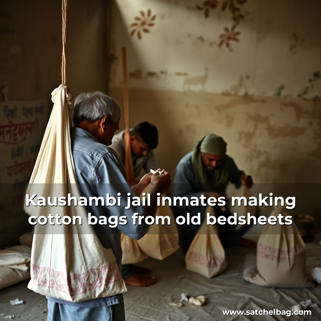 Read more about the article Kaushambi jail inmates making cotton bags from old bedsheets